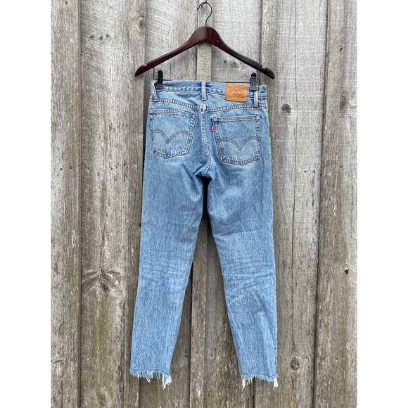 LEVI’S wedgie icon fit shut up denim jeans raw ankle hem size 25 - Picture 5 of 8